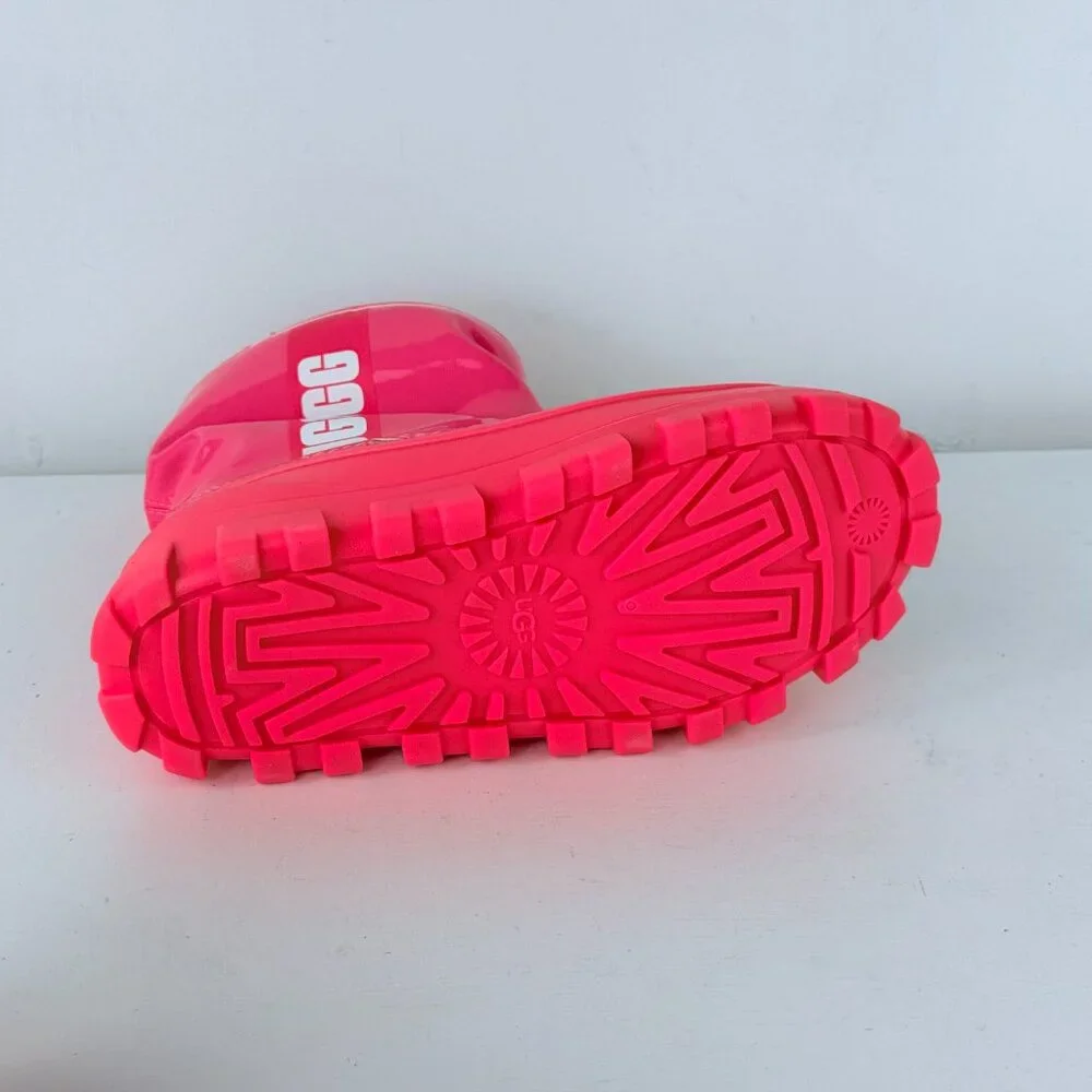 Youth Size 5 - UGG Classic BRELLAH MINI Rain/Winter Girls Boots - Super Coral